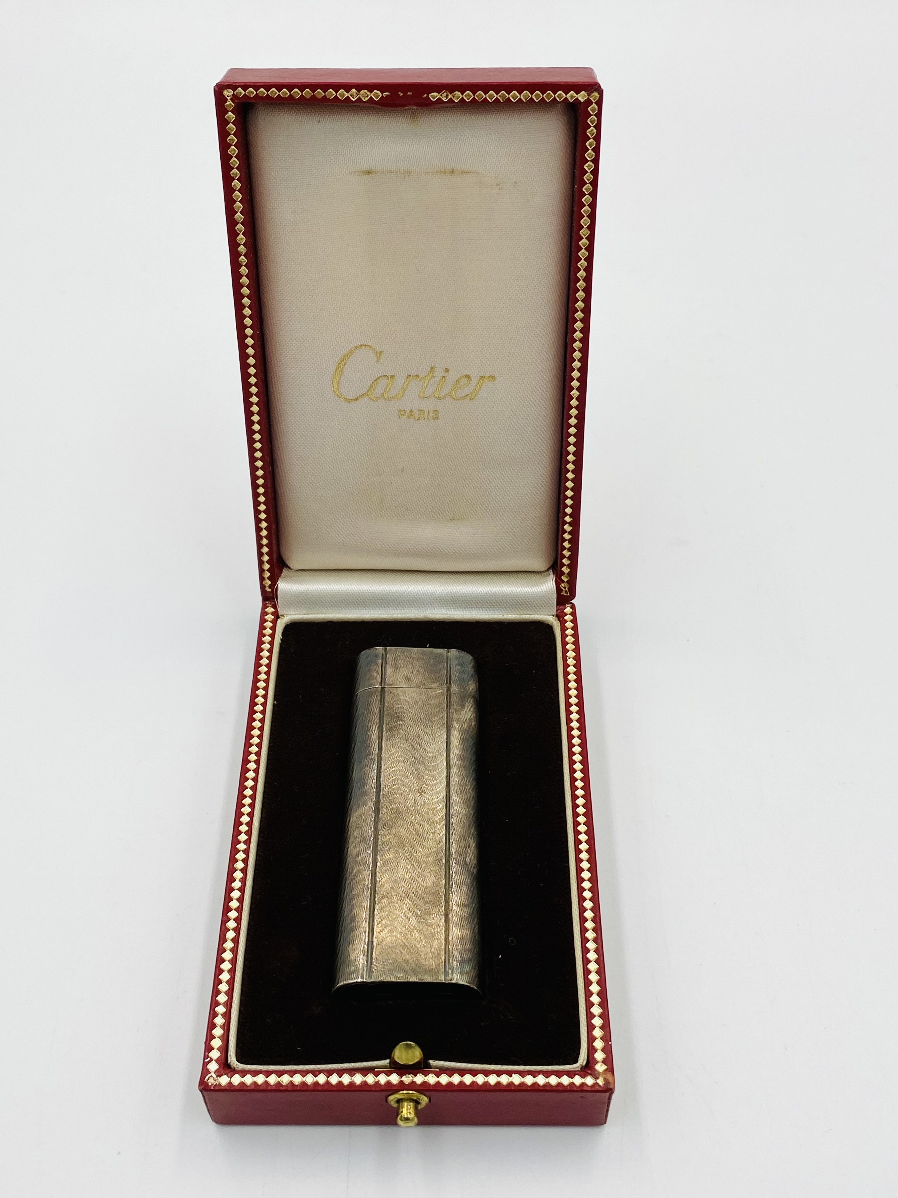 Cartier engine turned silver plated lighter - Image 2 of 5