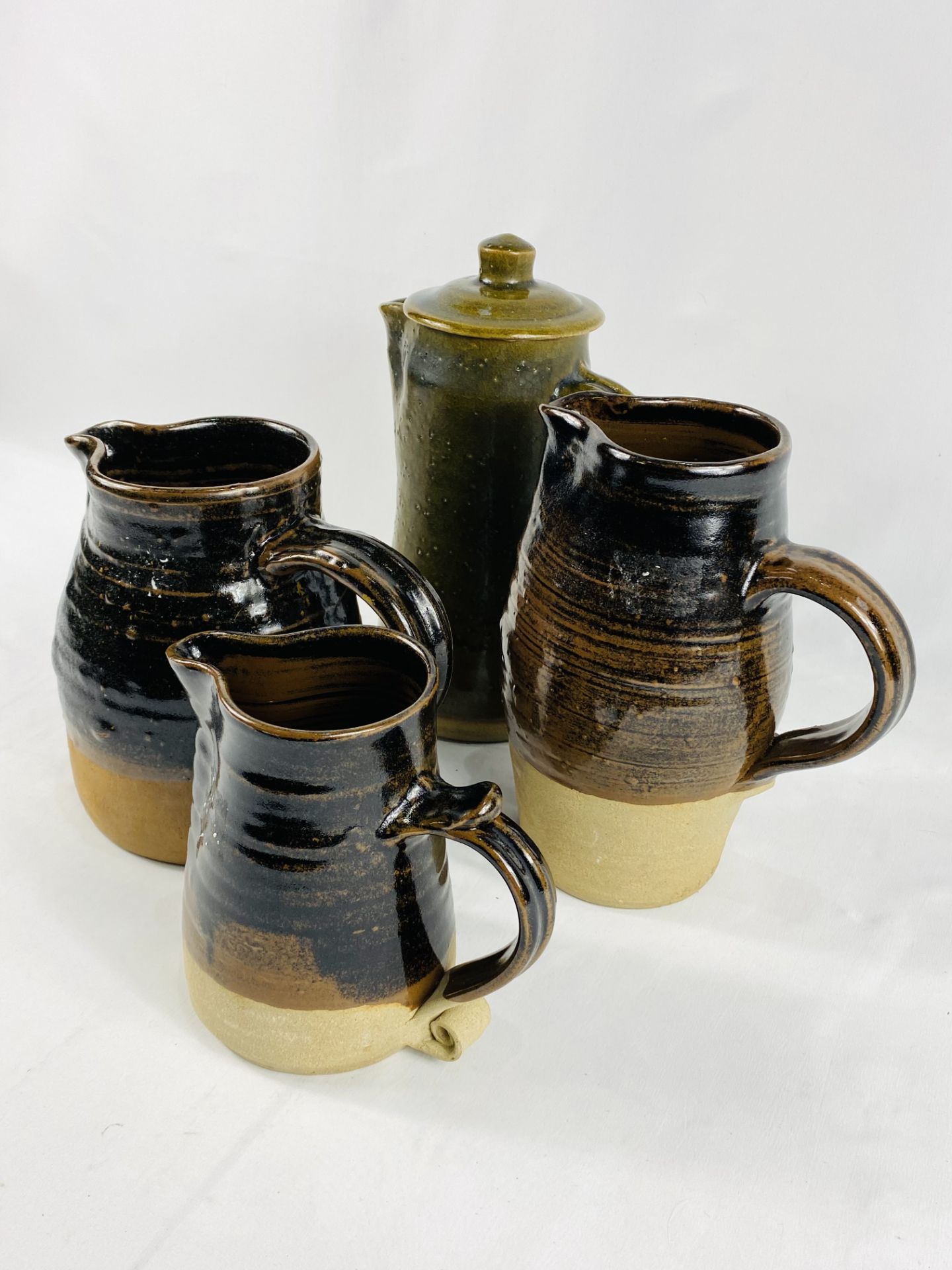 Four Jeremy Leach for Lowerdown pottery jugs - Image 2 of 5