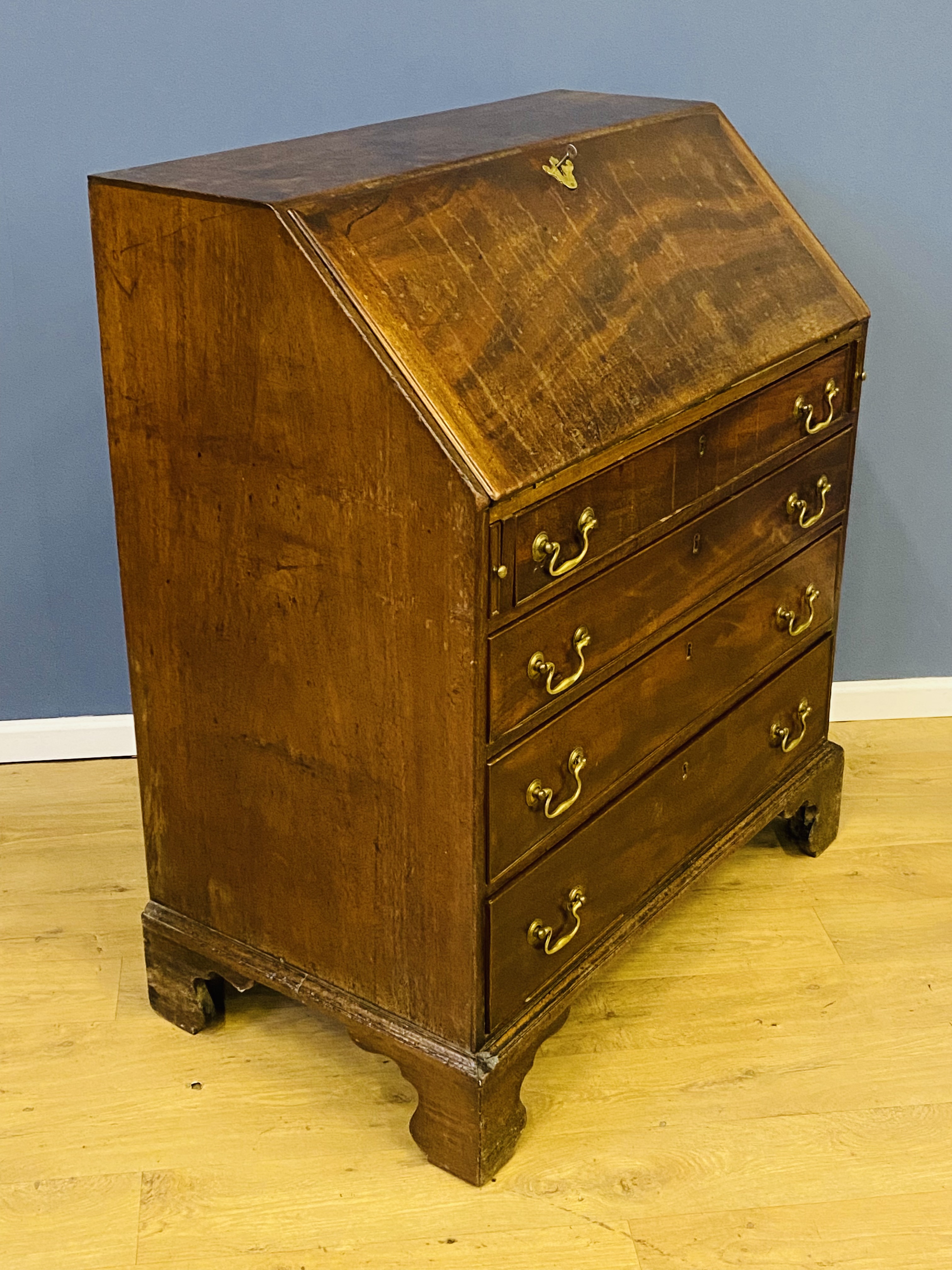 Georgian mahogany bureau - Image 2 of 6