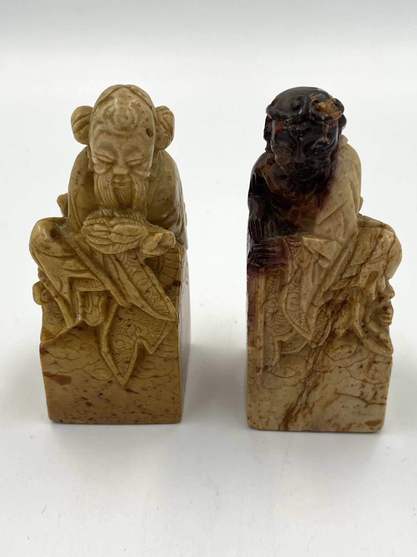 Pair of early 20th century Chinese carved soapstone seals - Bild 7 aus 9