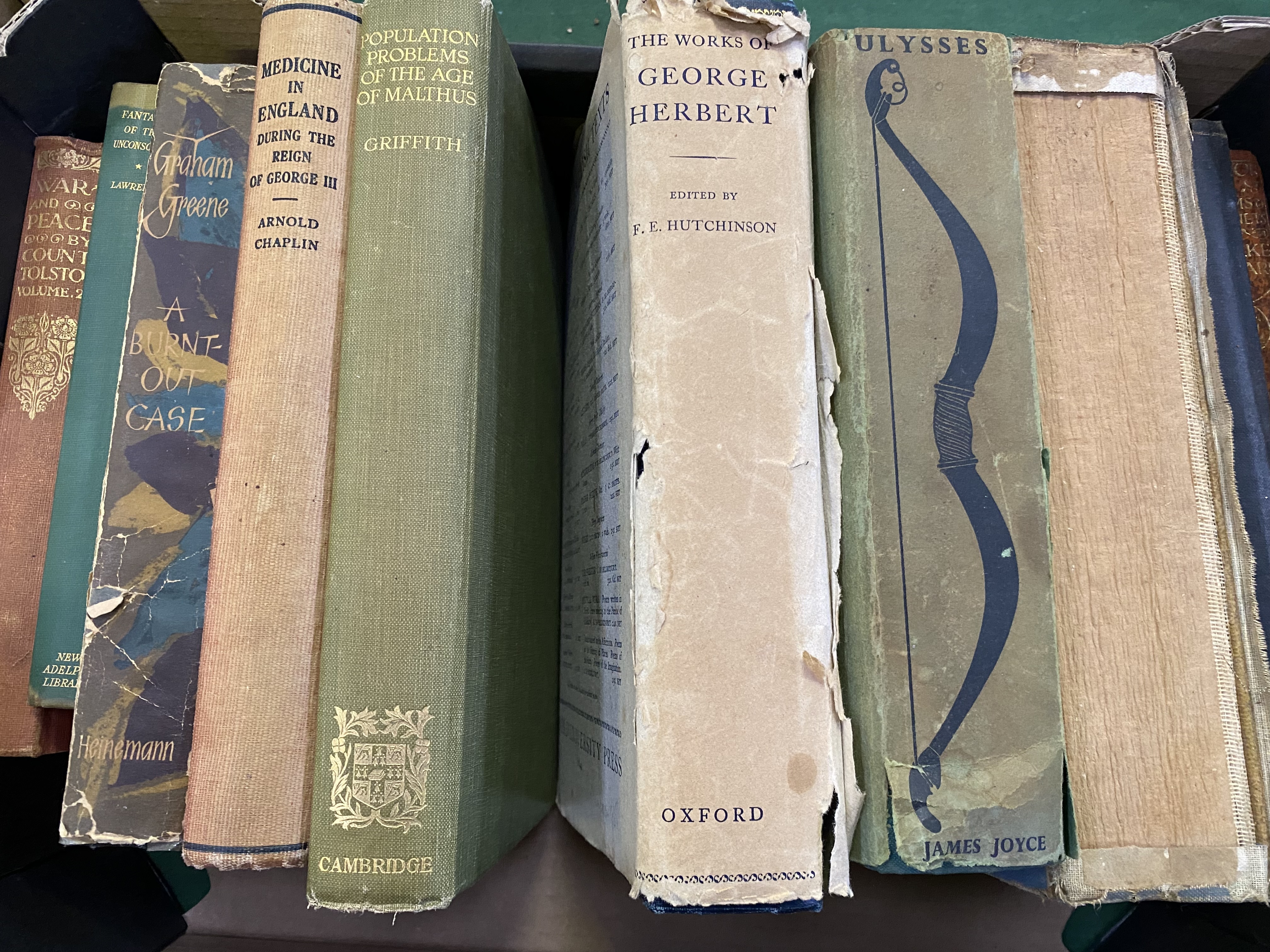 Collection of books to include Ulysses by James Joyce