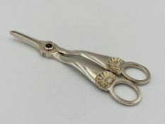 Pair of silver grape scissors