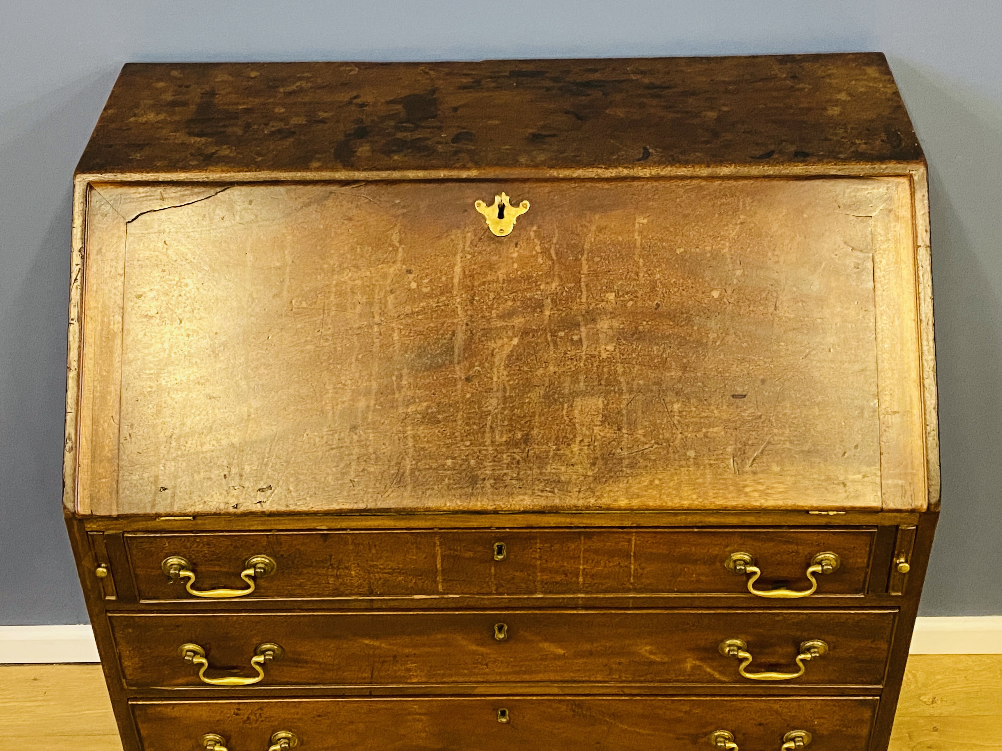 Georgian mahogany bureau - Image 5 of 6