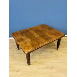 Late Victorian walnut extending dining table