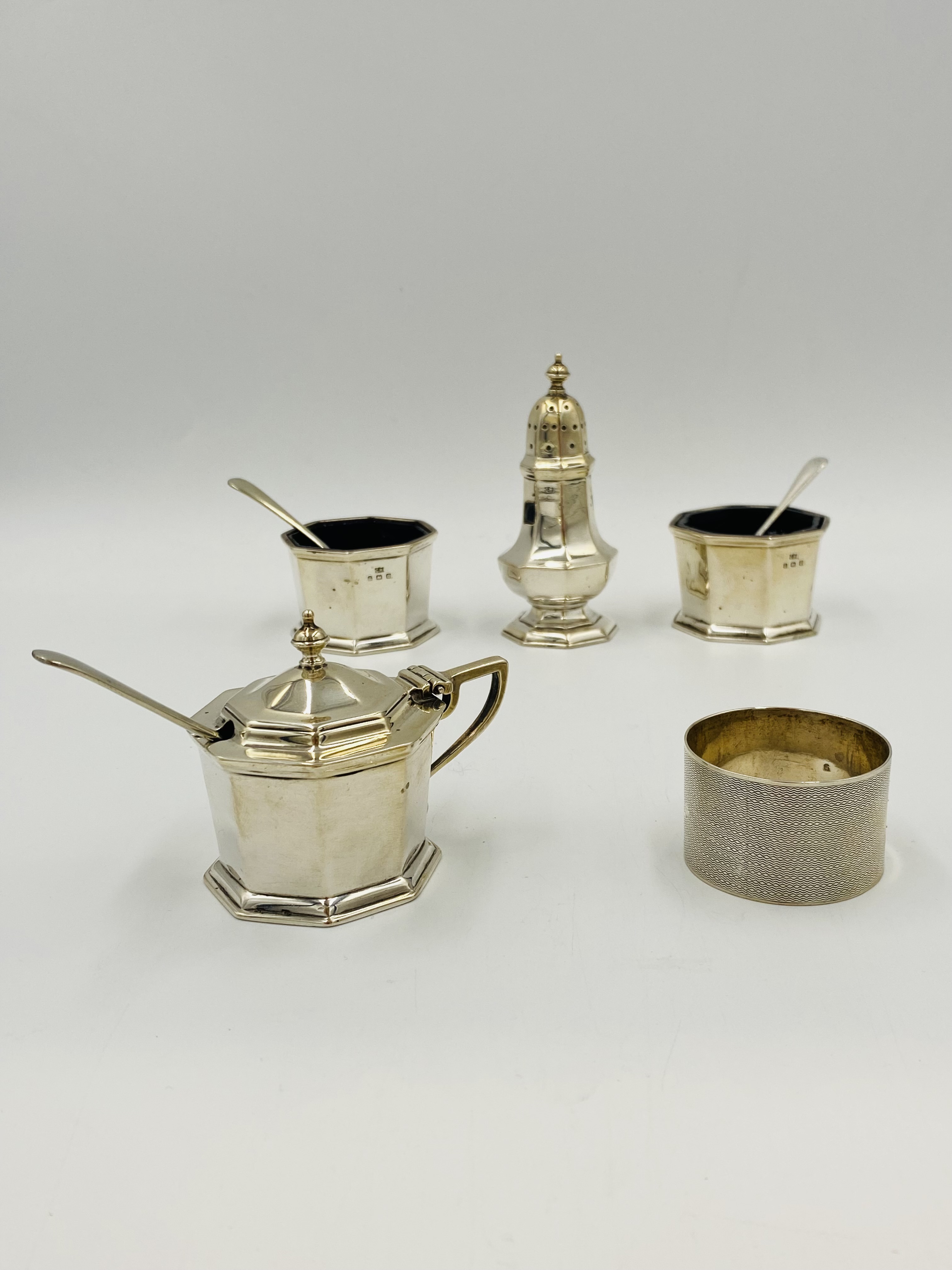 Silver cruet set and other items - Image 2 of 6