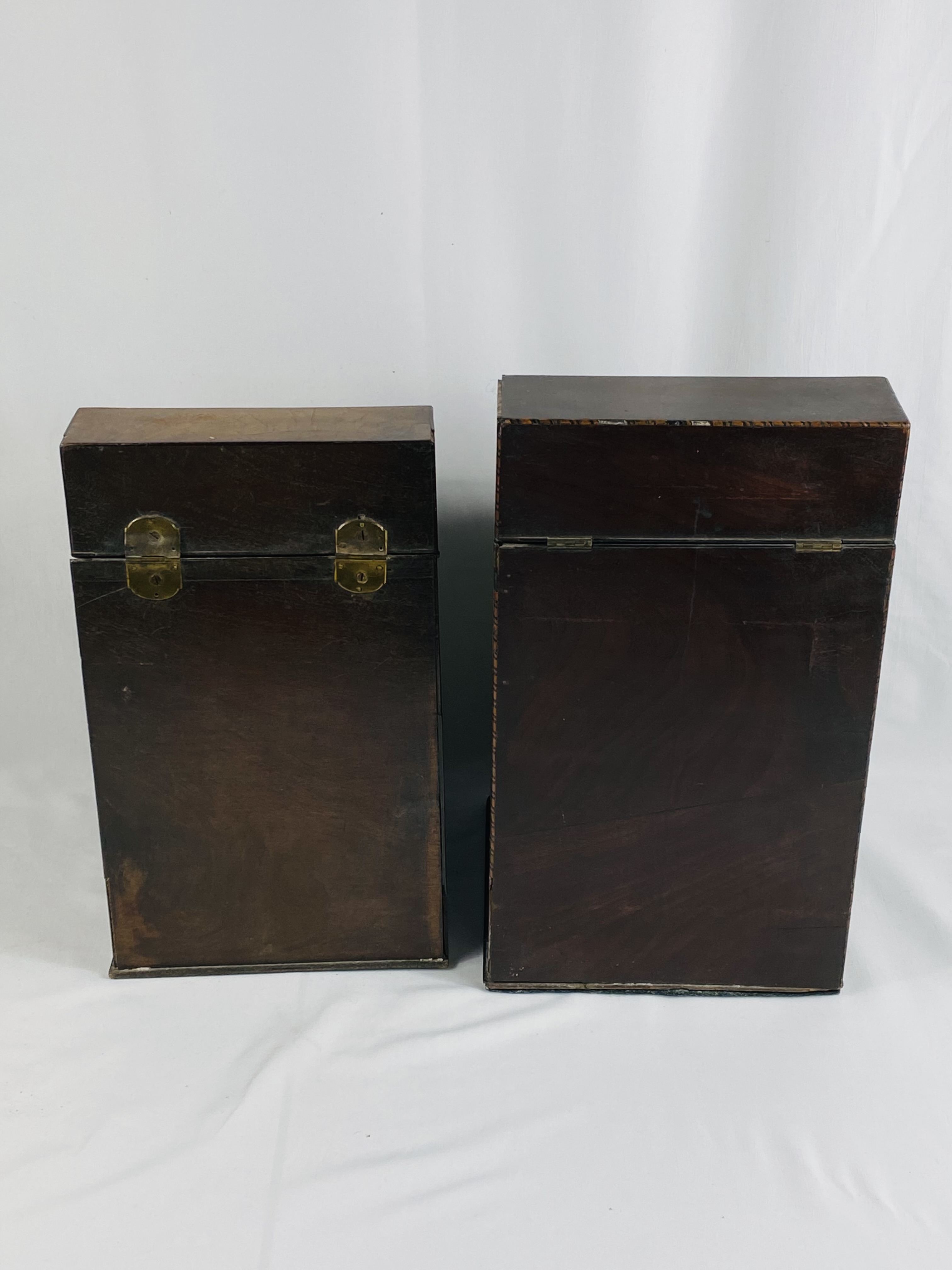 Two 19th century knife boxes - Image 5 of 6