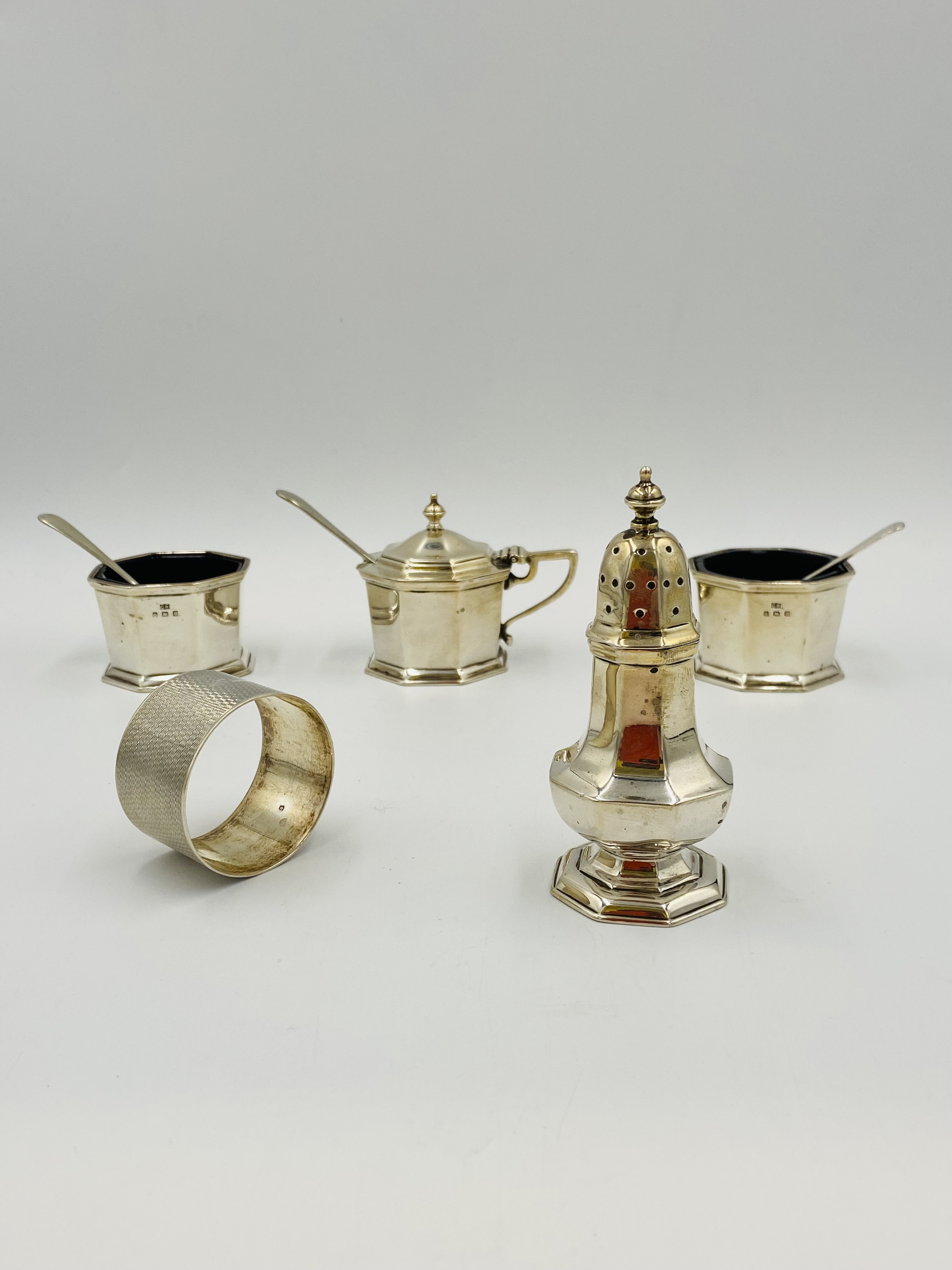 Silver cruet set and other items - Image 3 of 6