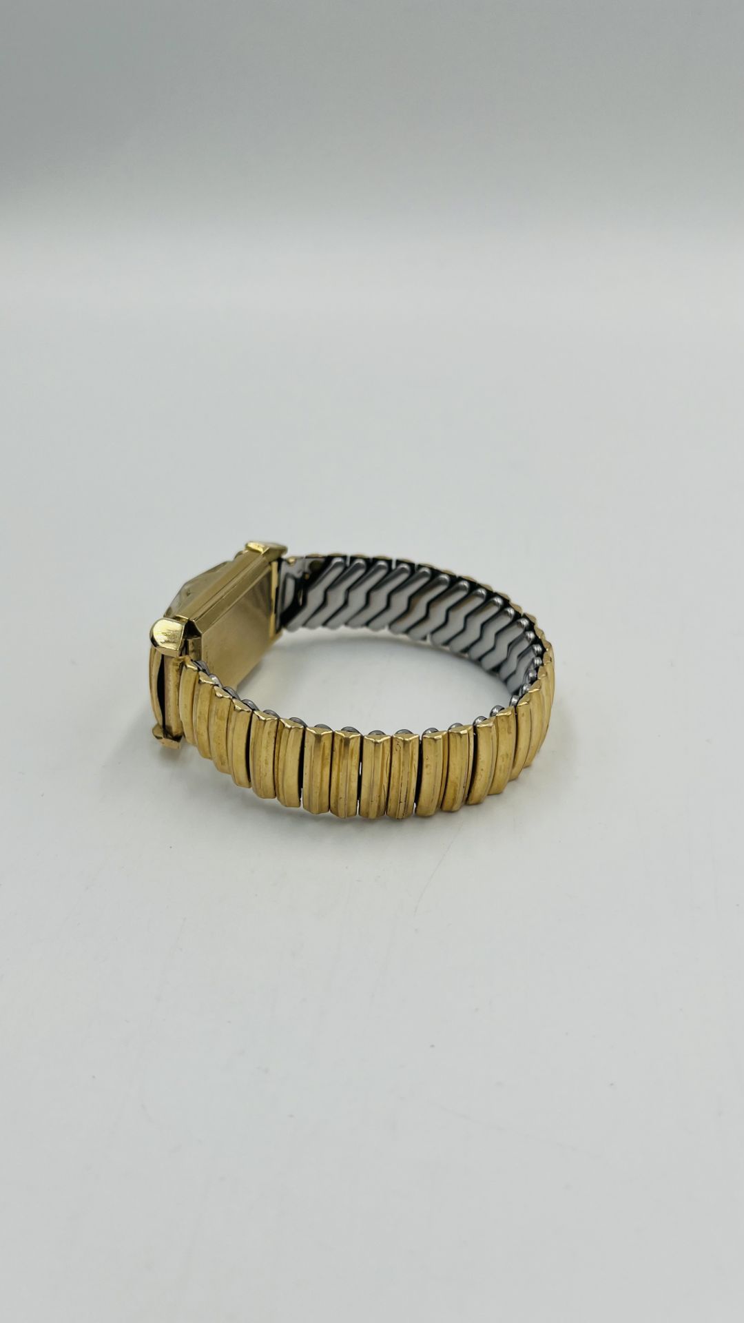 Bulova "tank" style 10k rolled gold cased manual wind wrist watch - Image 5 of 7