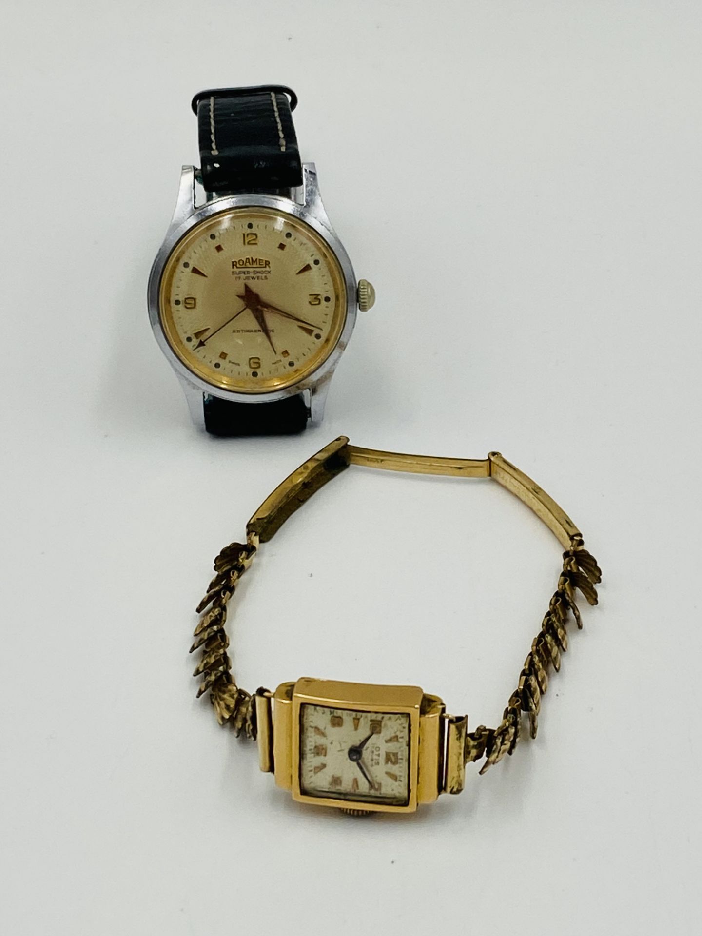 Otis ladies watch in 18ct gold case