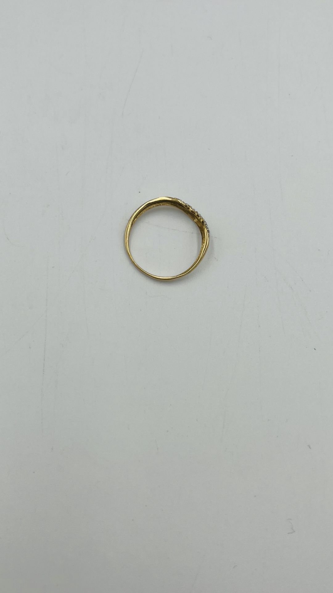 9ct gold ring together with a similar yellow metal ring - Bild 6 aus 8