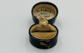 9ct gold ring in the style of an owl