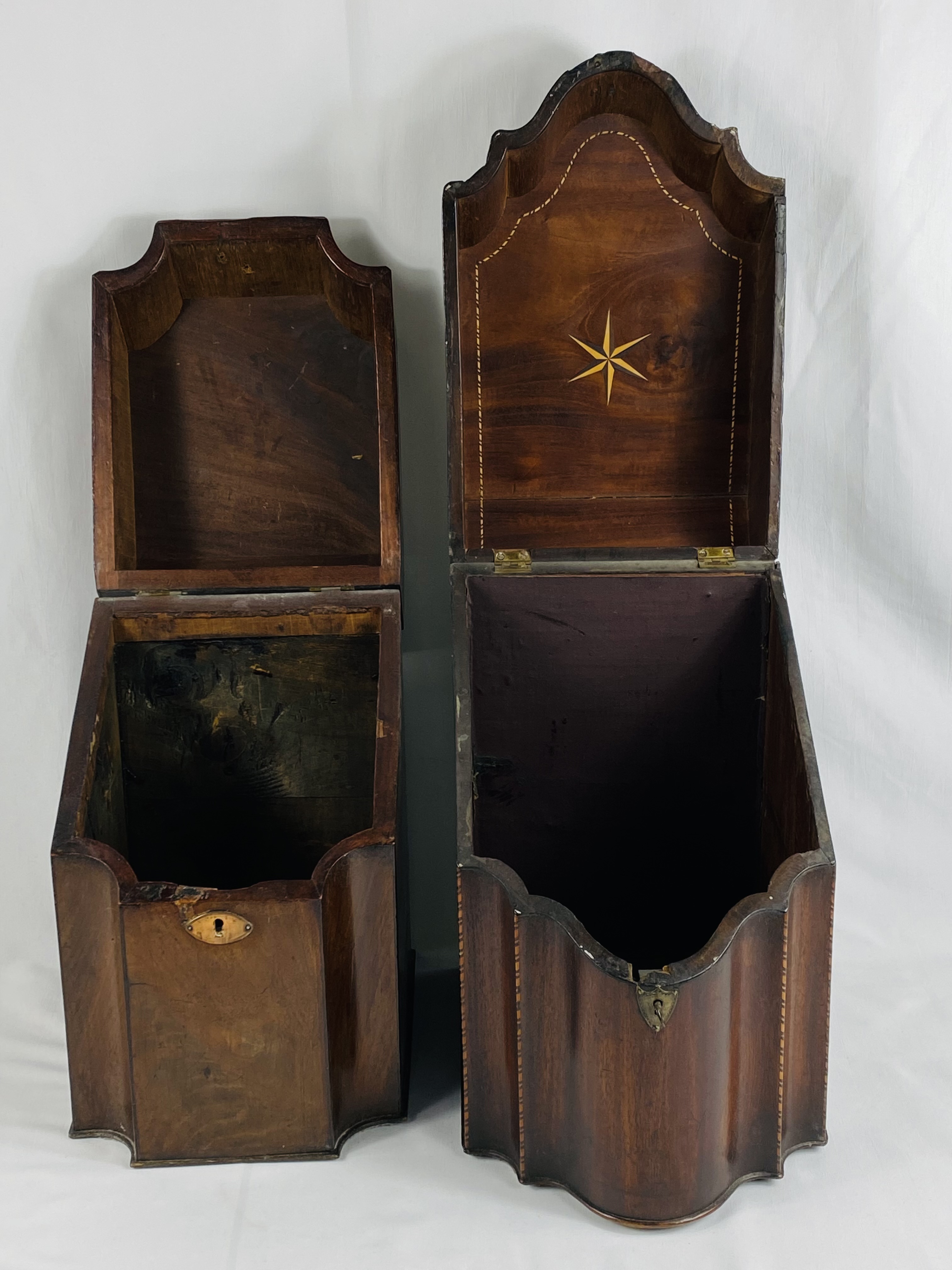 Two 19th century knife boxes - Image 4 of 6