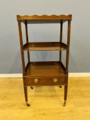 Georgian mahogany three tier etagere