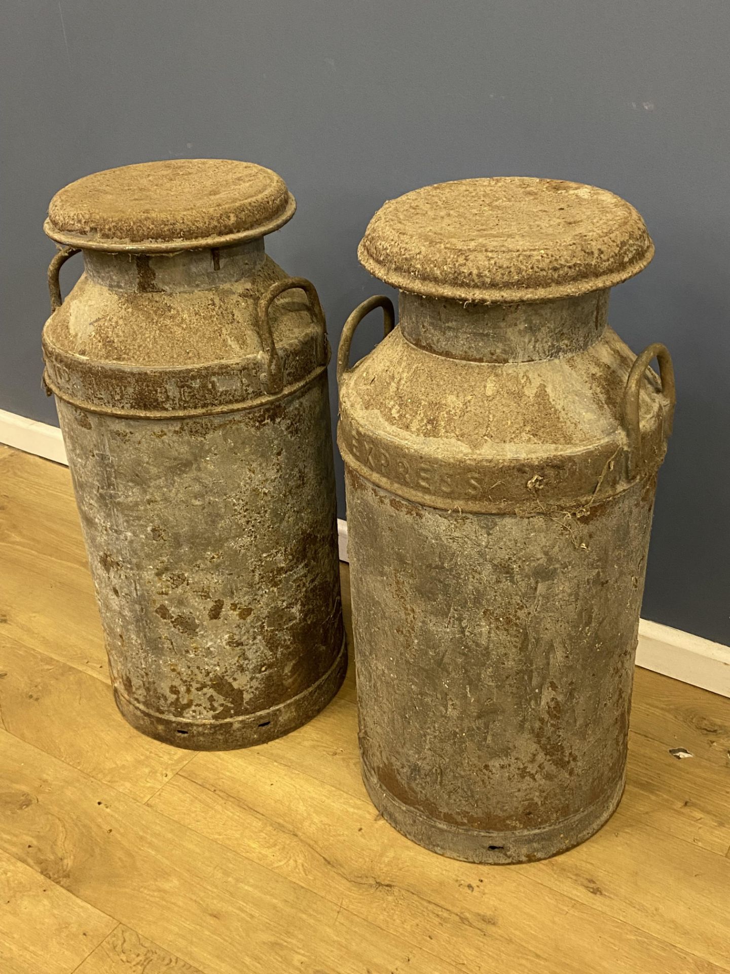 Two galvanised milk pails - Image 2 of 3