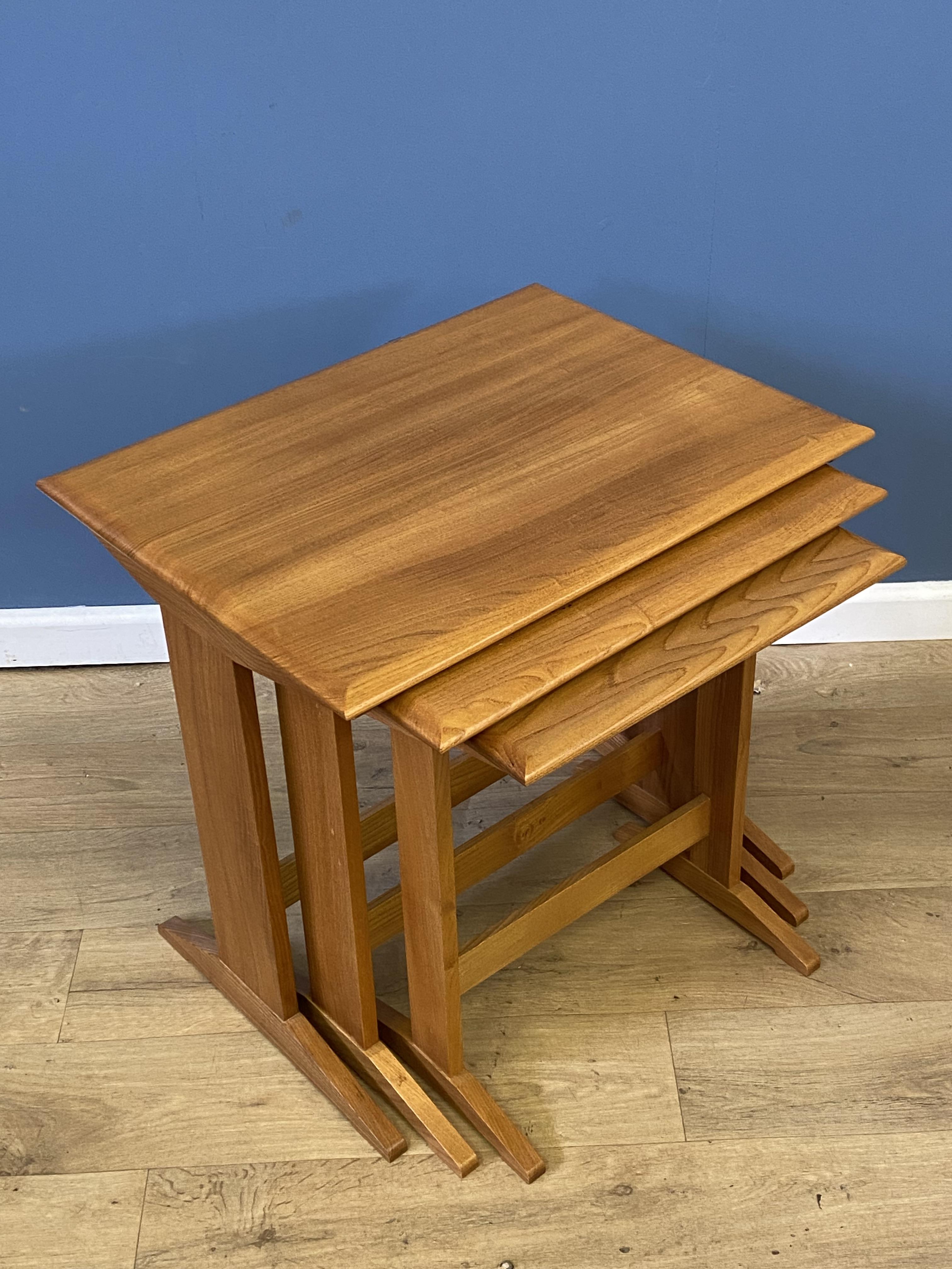 Ercol style nest of tables - Image 3 of 5