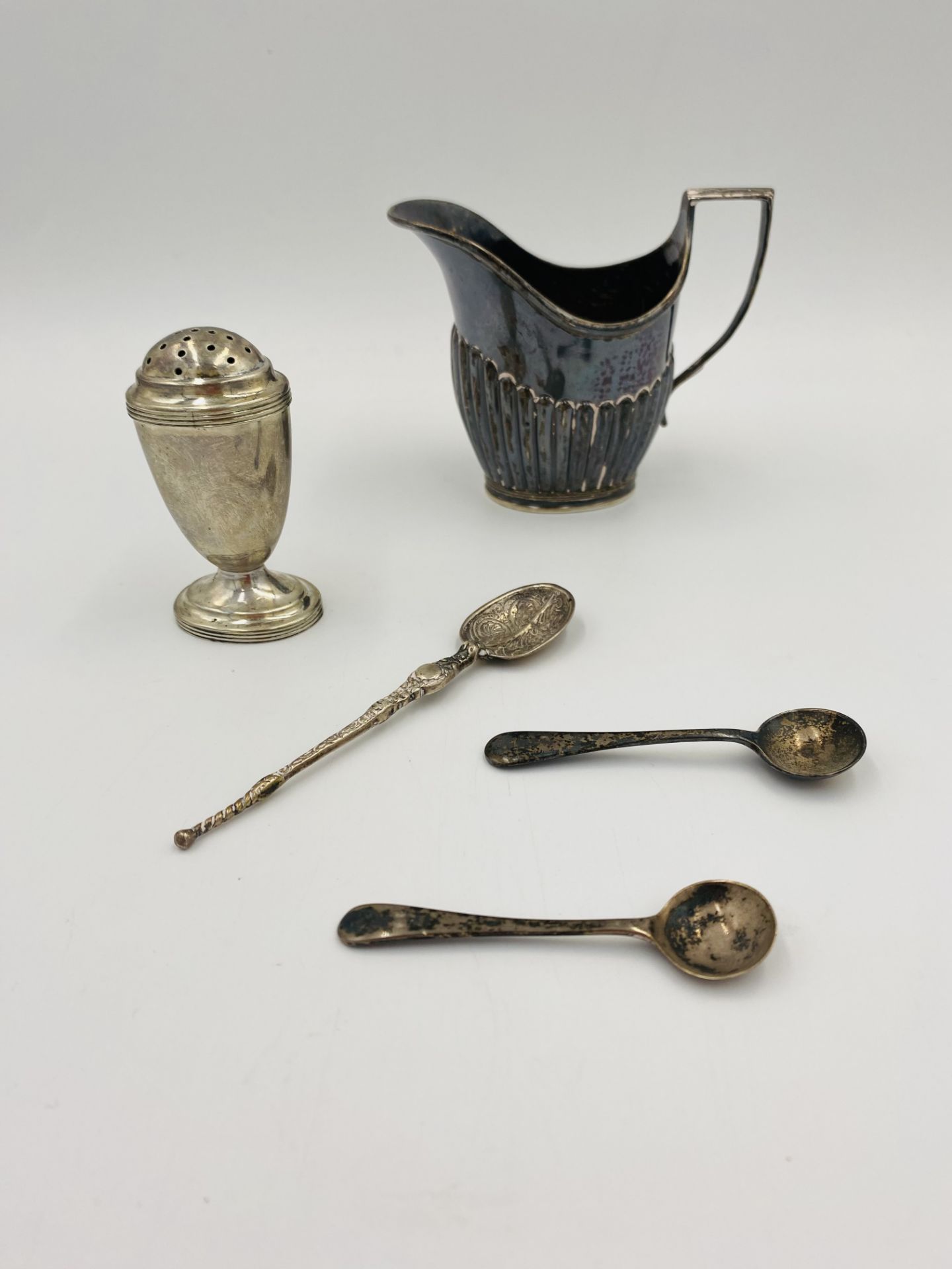 Silver milk jug and other items - Image 2 of 4