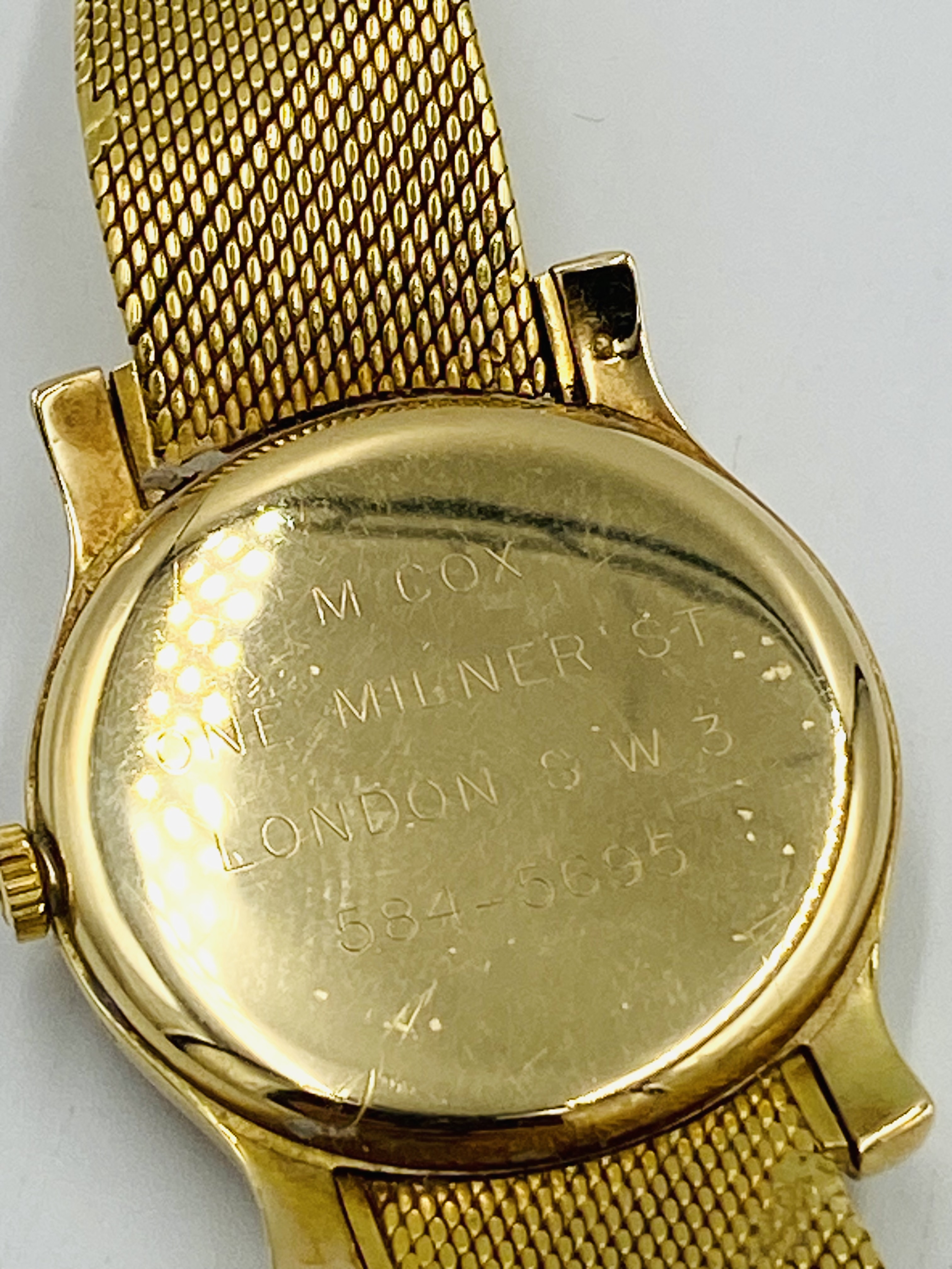 18ct gold Omega gentleman's wristwatch on an 18ct gold mesh strap - Image 3 of 8