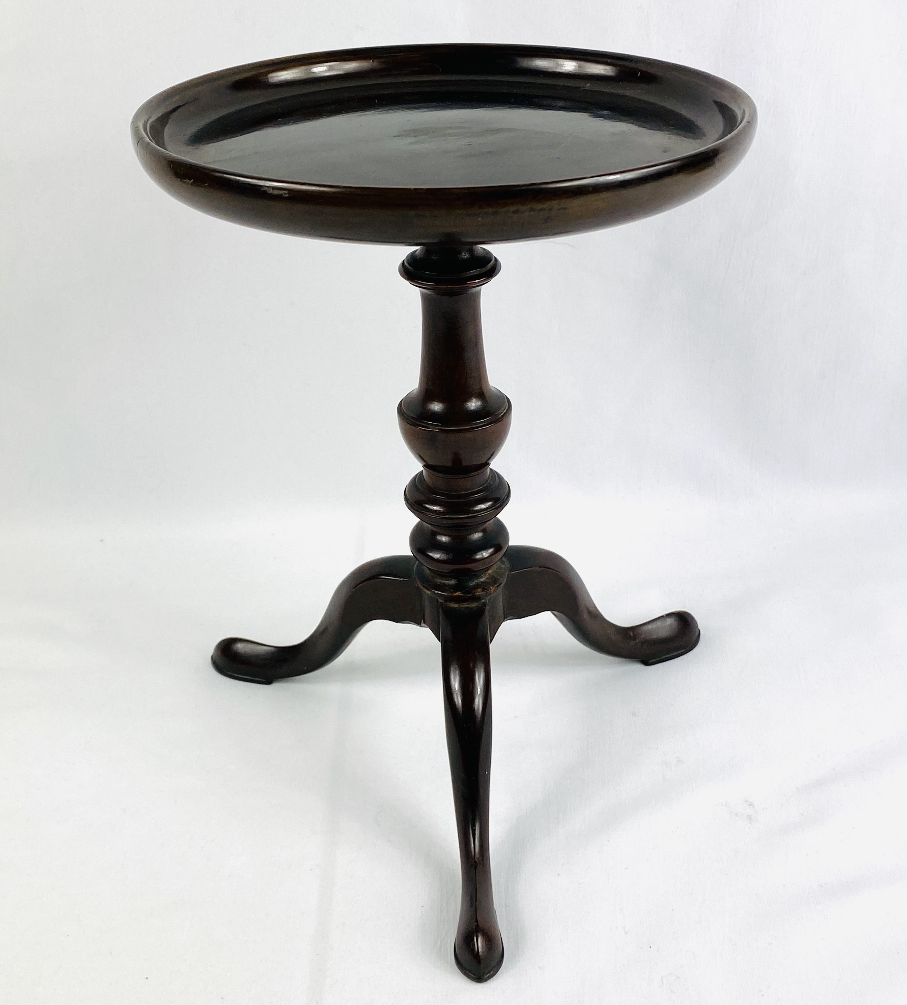 Edwardian miniature mahogany tripod table