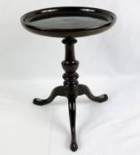 Edwardian miniature mahogany tripod table