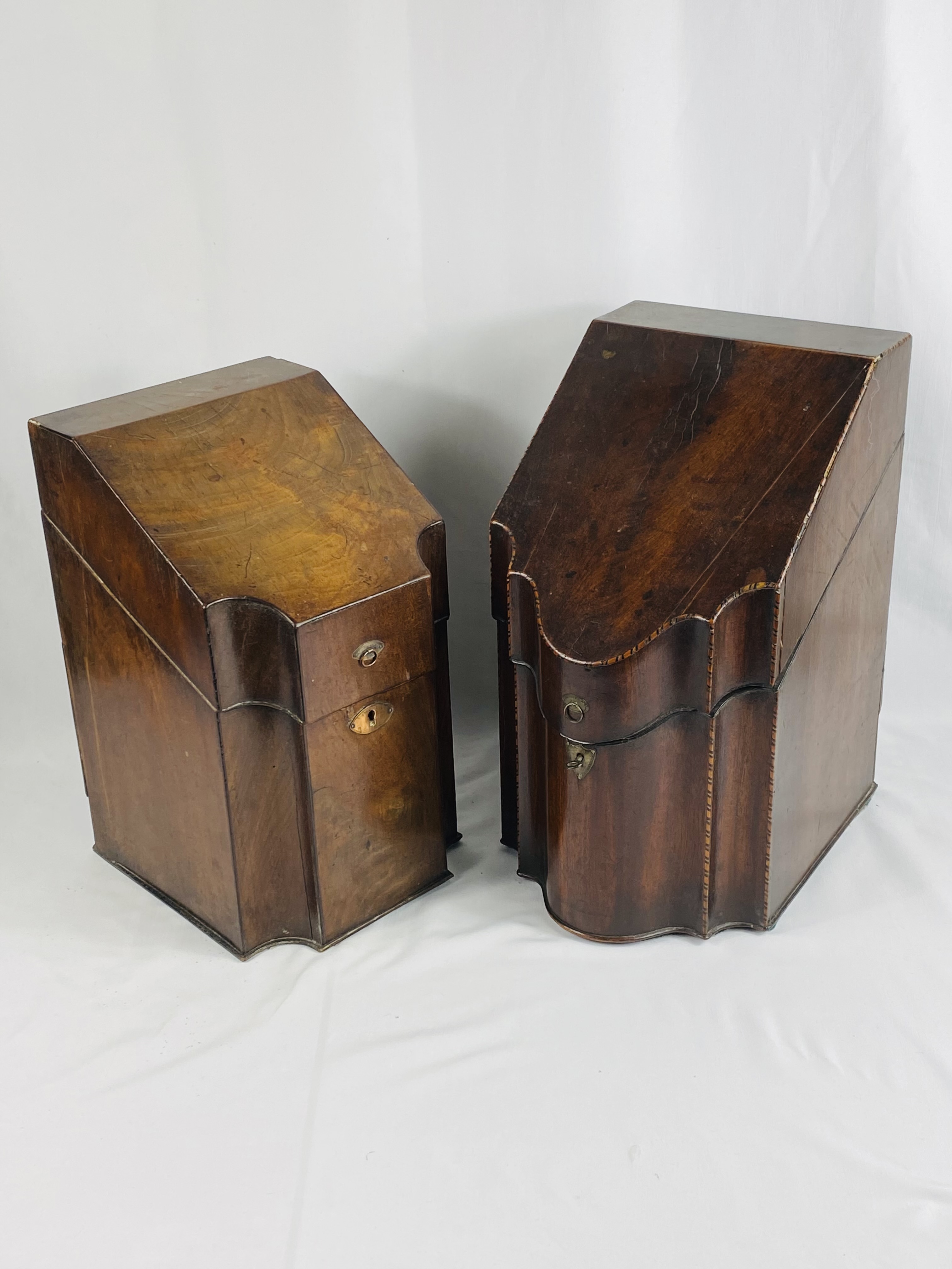 Two 19th century knife boxes - Image 6 of 6