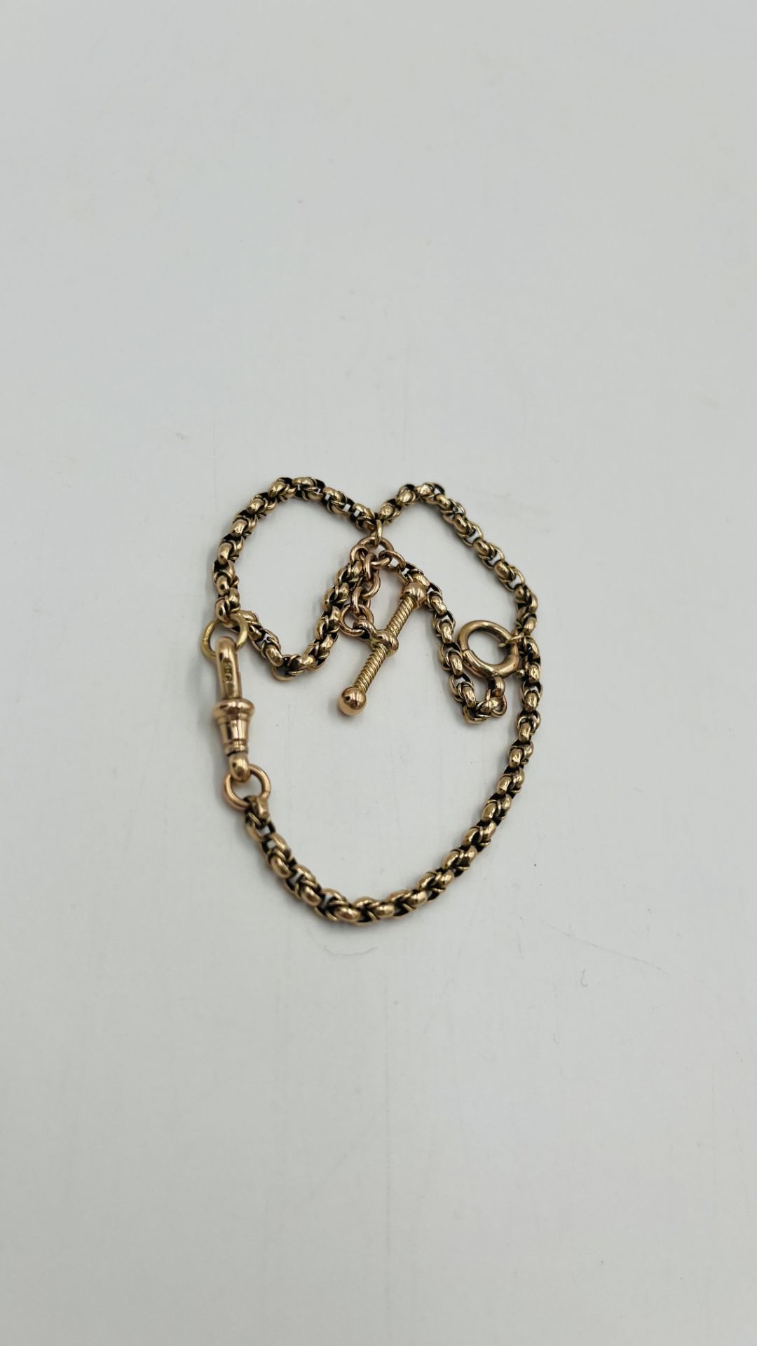 9ct gold fob bracelet - Bild 2 aus 4