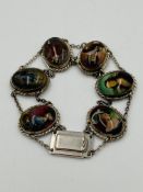 Silver portrait bracelet