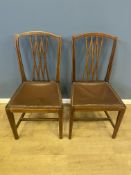 Two Mahogany dining chairs