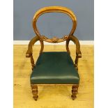 Victorian mahogany balloon back childs chair