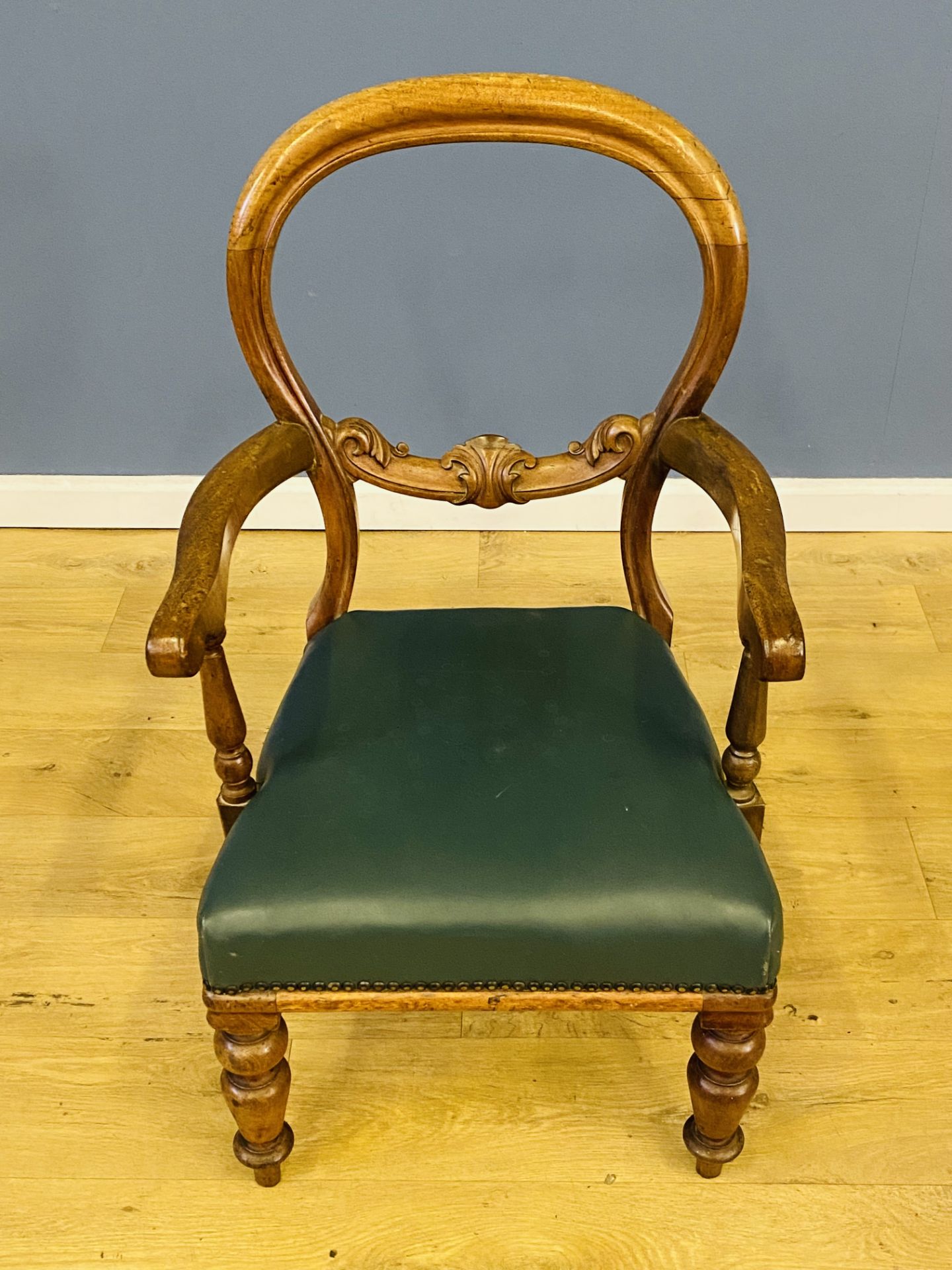 Victorian mahogany balloon back childs chair