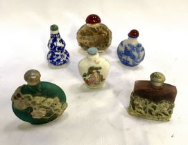 Group of six Chinese snuff bottles