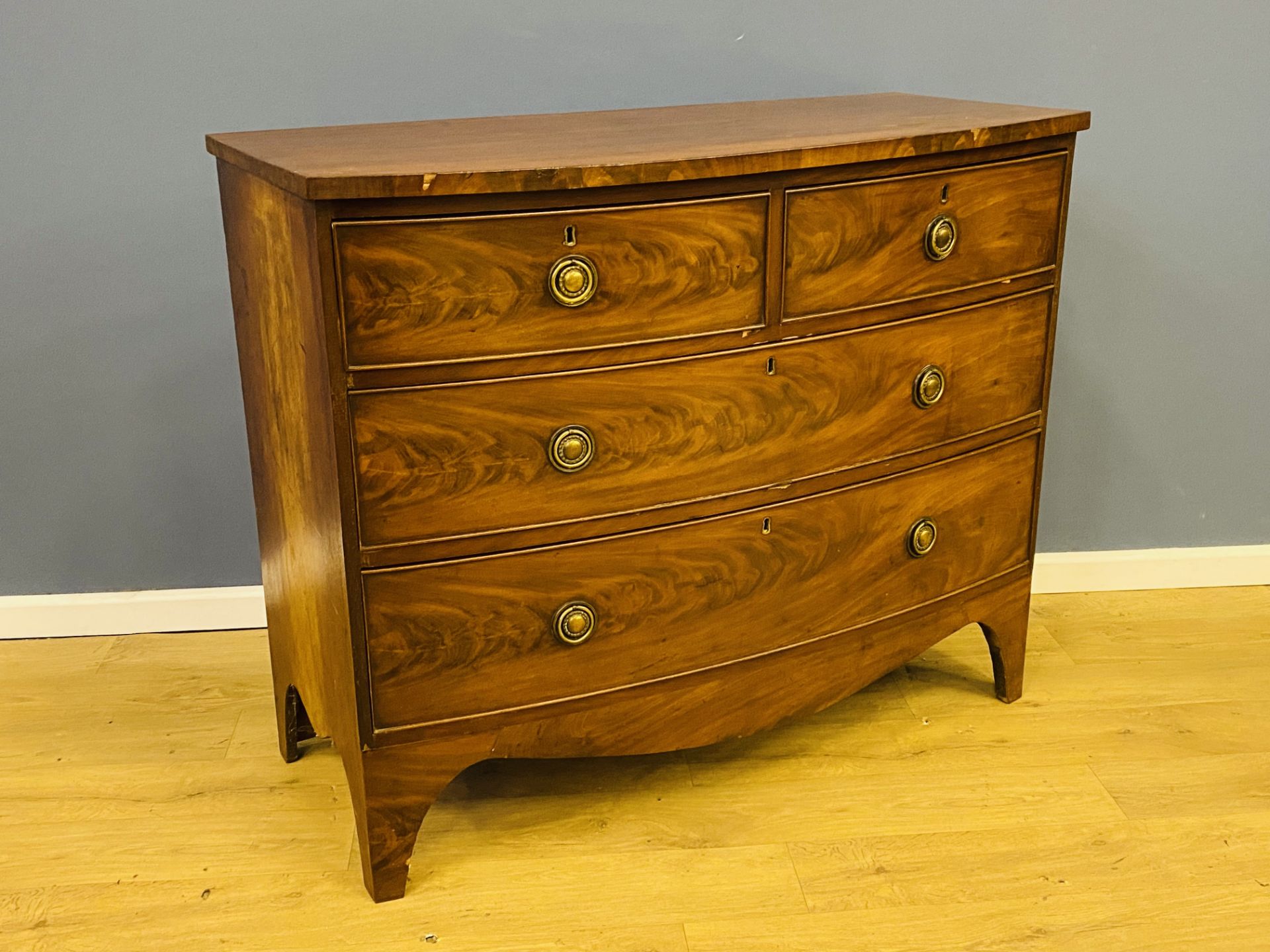 19th century mahogany chest of drawers - Image 4 of 6