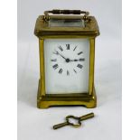 Brass carriage clock