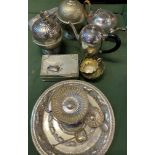 Quantity of silver plate