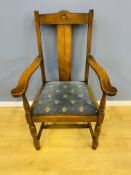 Oak carver dining chair