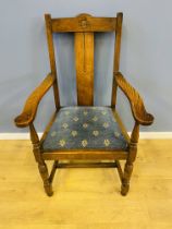 Oak carver dining chair