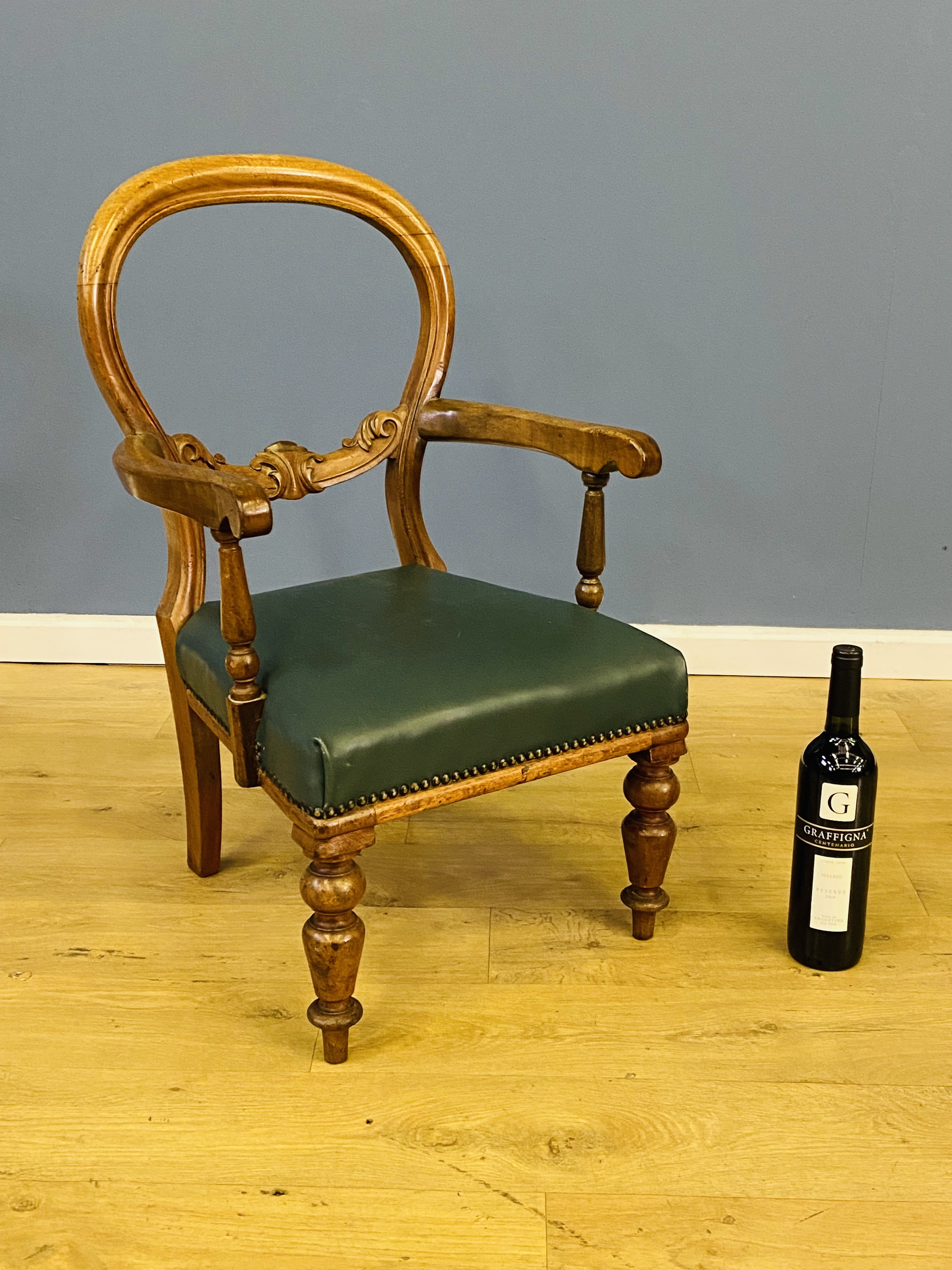 Victorian mahogany balloon back childs chair - Image 2 of 5