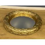 Contemporary gilt convex mirror