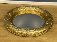 Contemporary gilt convex mirror