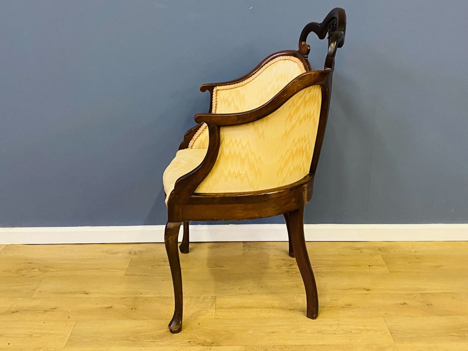 1920's mahogany salon chair - Image 4 of 6