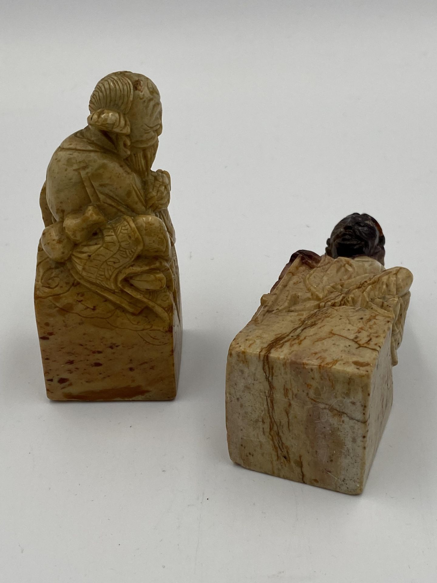 Pair of early 20th century Chinese carved soapstone seals - Bild 5 aus 9