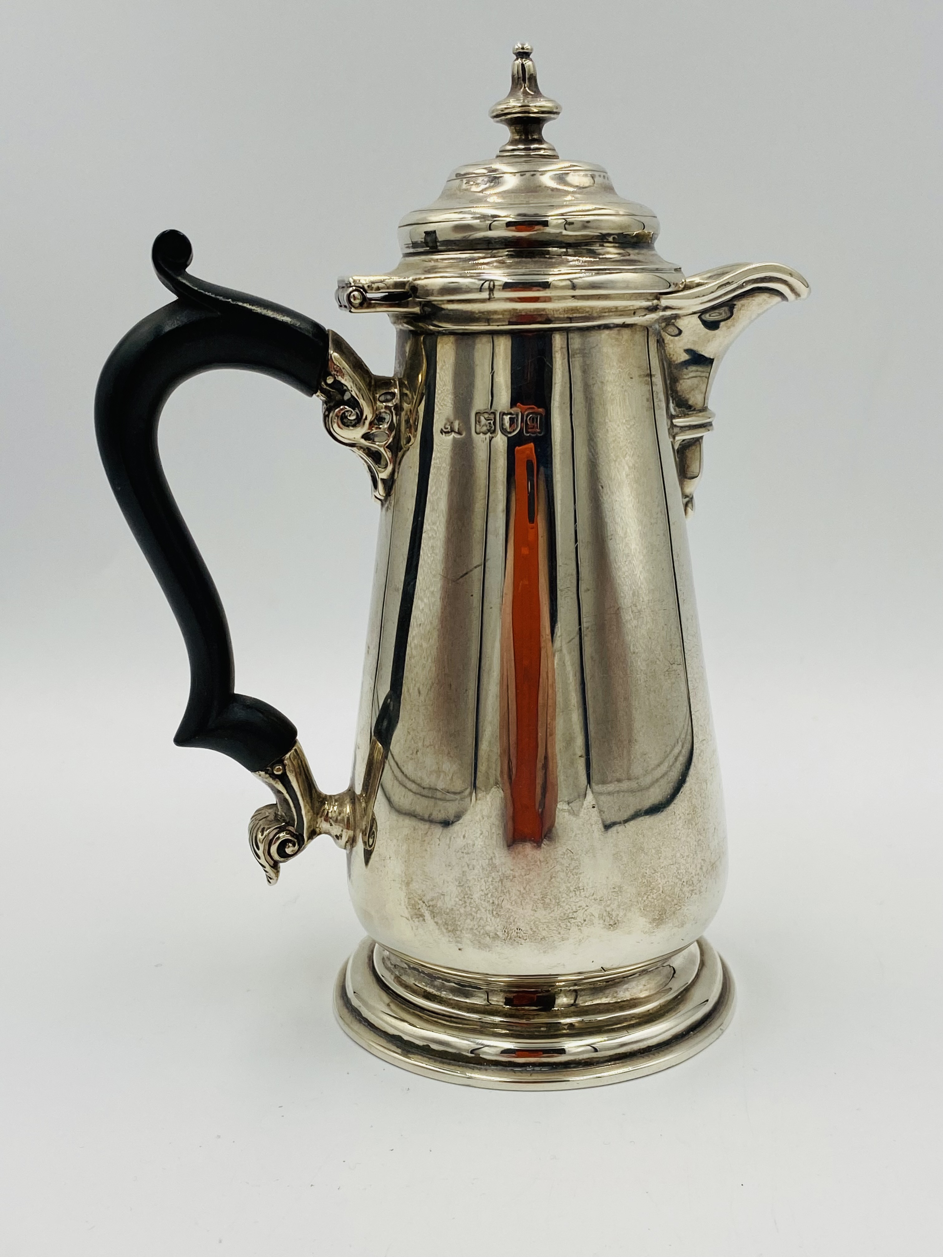 Hallmarked silver coffee pot