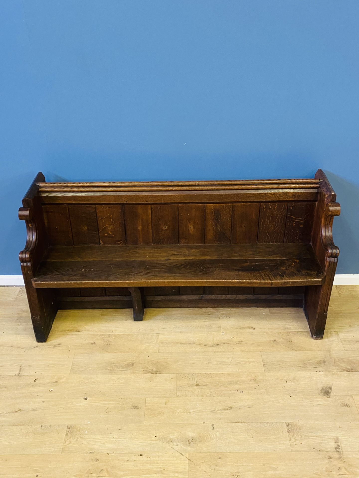 Victorian oak church pew