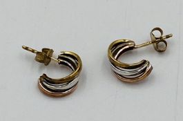 Pair of 9ct gold earrings