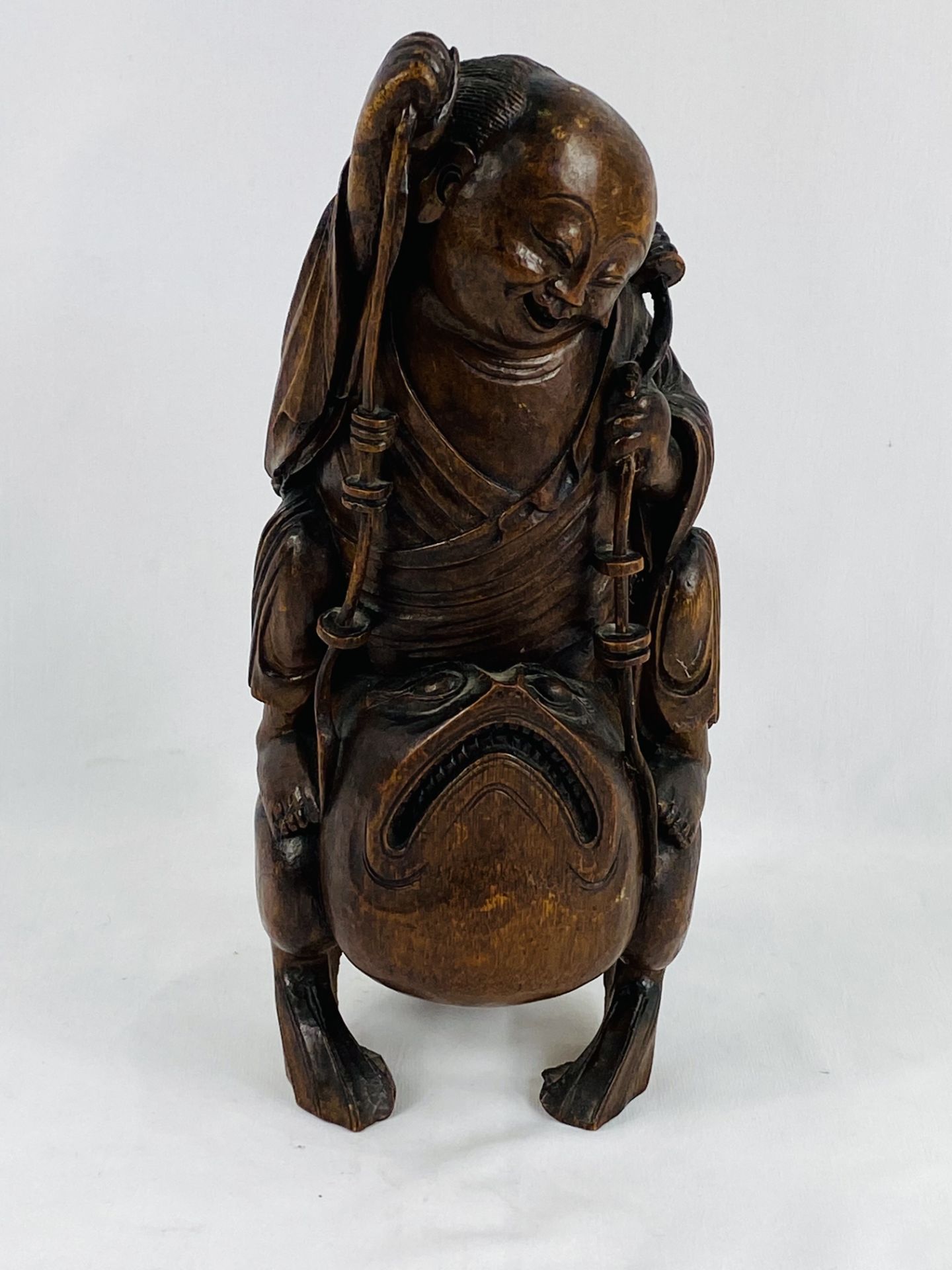 Chinese carved wood figure - Bild 2 aus 3