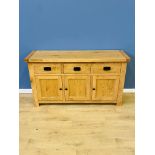 Contemporary oak dresser base