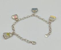 Silver handbag bracelet