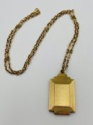 9ct gold locket and chain