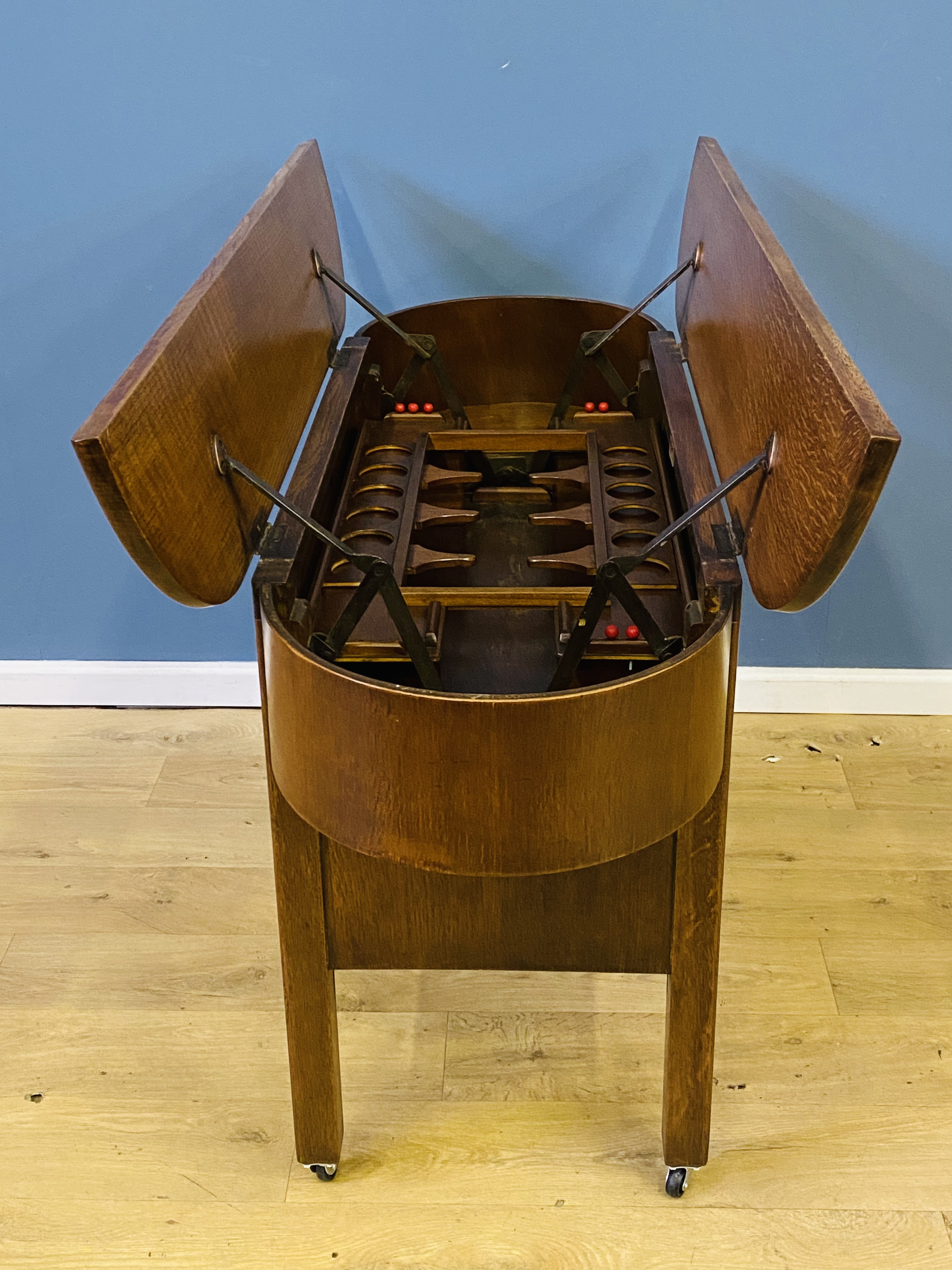 1930's oak cocktail cabinet - Image 7 of 8