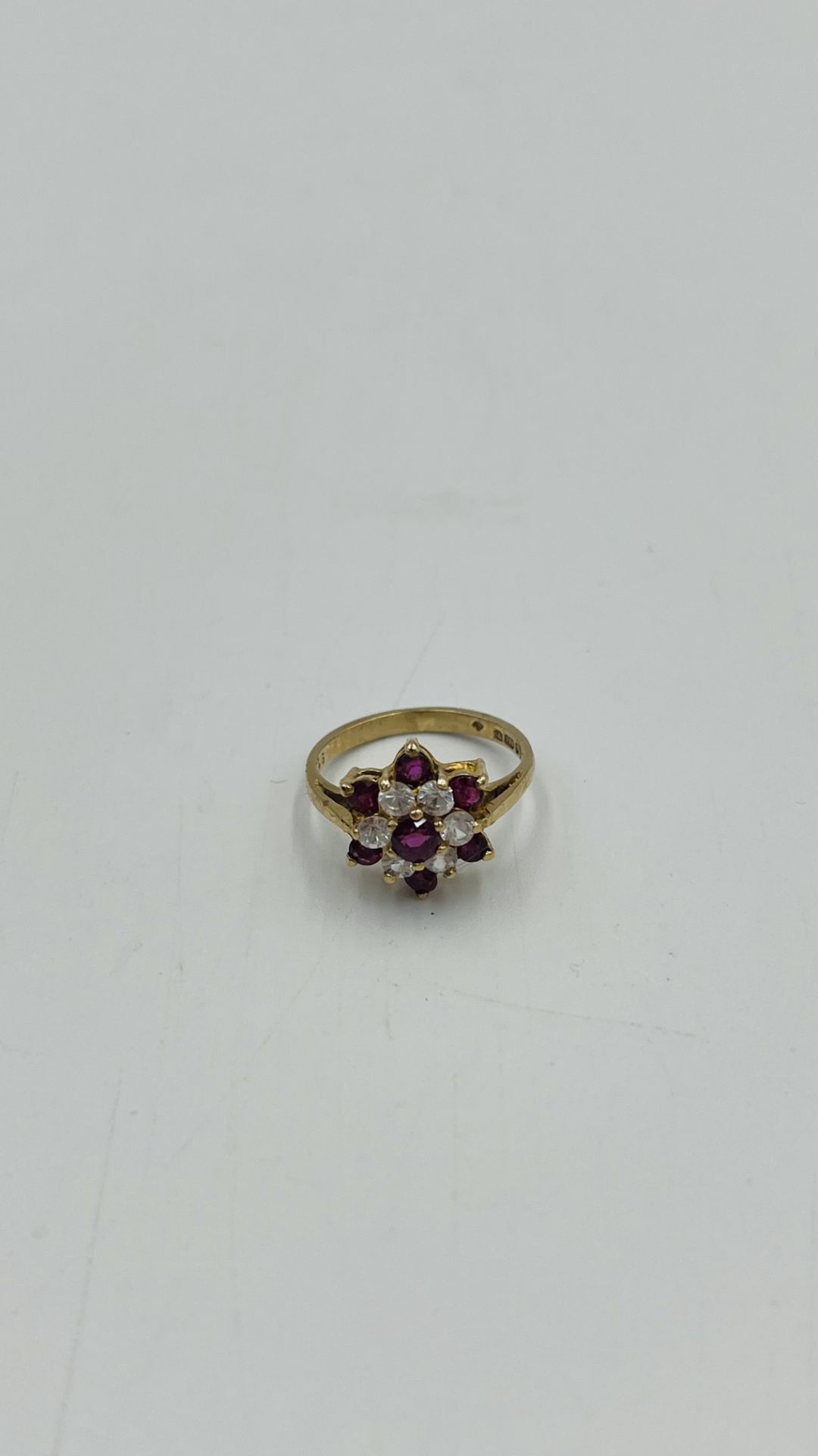 9ct gold daisy ring - Bild 3 aus 7