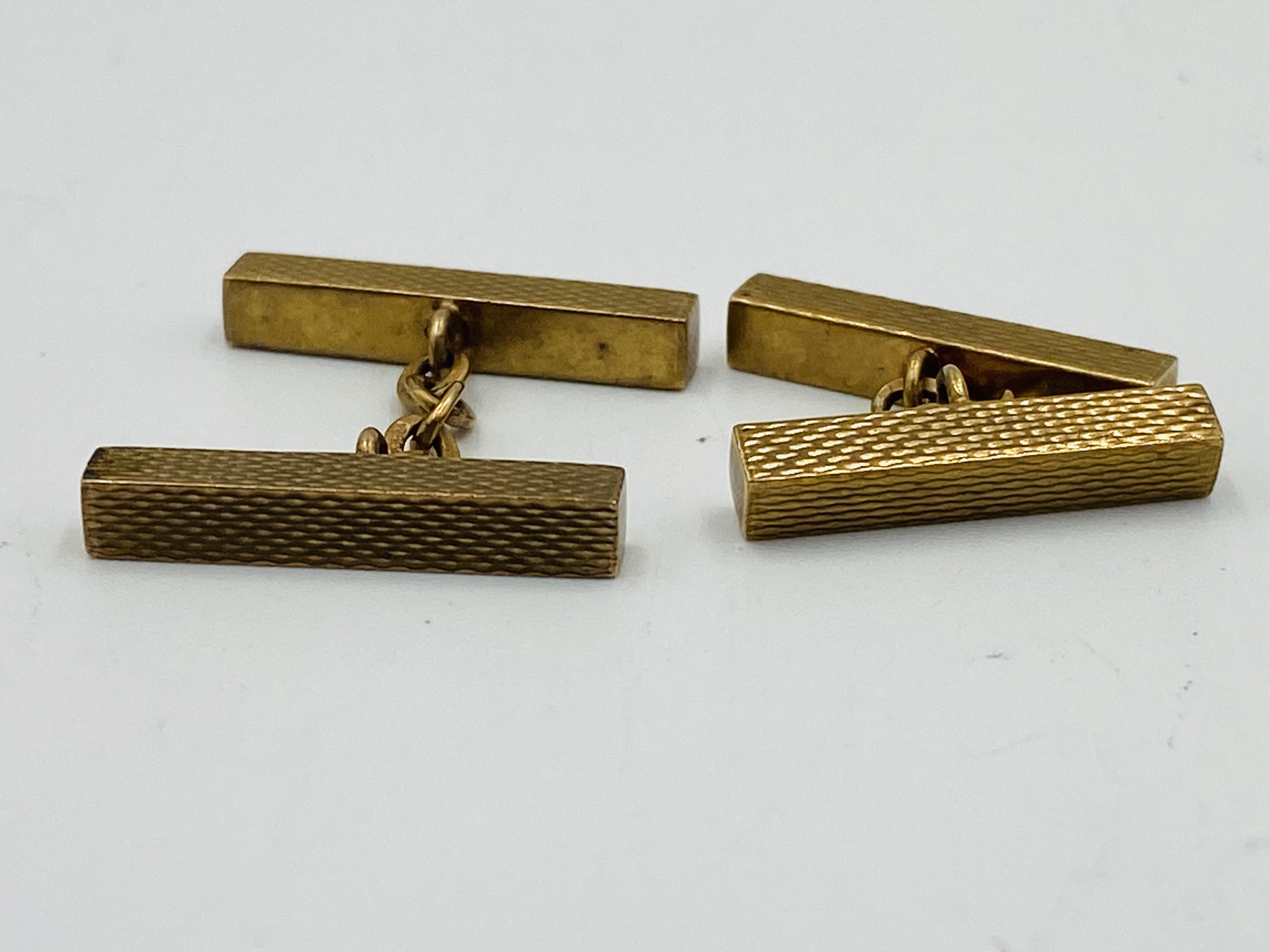 Pair of gold plated cufflinks - Image 2 of 3